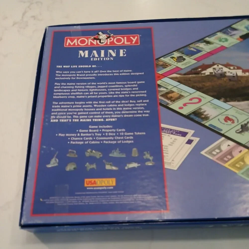 Monopoly Board Game Maine Edition Vintage 1999 USAopoly